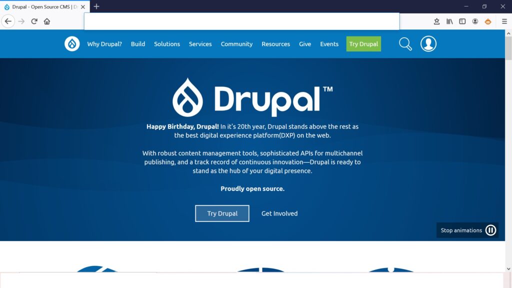 home-page-piattaforme-per-blogging-Drupal