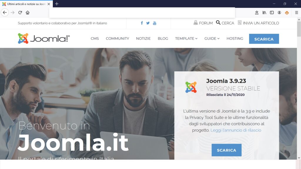 home-page-piattaforme-per-blogging-Joomla